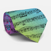 Sheet Music On Rainbow Abstract ネクタイ (ロール)