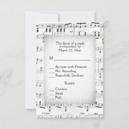 Sheet Music RSVPとメニューの選択 出欠カード