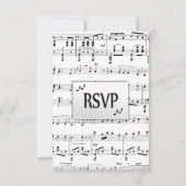 Sheet Music RSVPとメニューの選択 出欠カード (裏面)