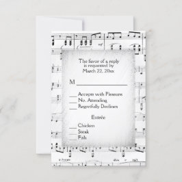 Sheet Music RSVPとメニューの選択 出欠カード