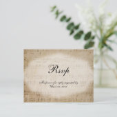 Sheet Music RSVPディナー選択ポストカード インビテーションポストカード (スタンド正面)