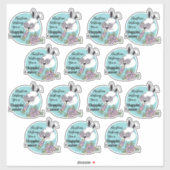 Sheet of 14 Easter Stickers Cupcake Toppers シール (シート)