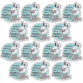 Sheet of 14 Easter Stickers Cupcake Toppers シール (正面)