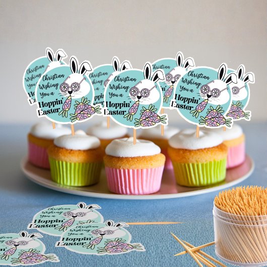 Sheet of 14 Easter Stickers Cupcake Toppers シール