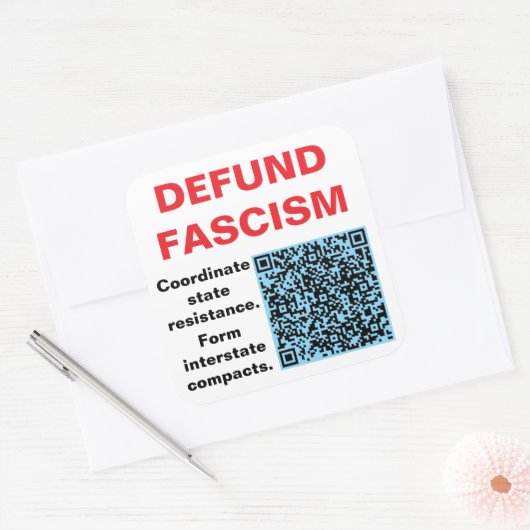 Sheet of six 3 inch, square stickers. スクエアシール (封筒)