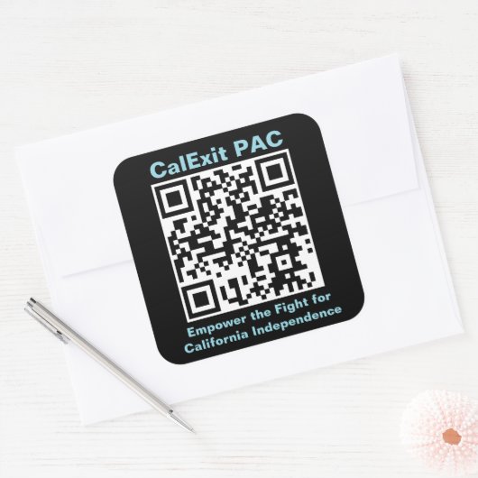 Sheet of six 3 inch, square stickers. スクエアシール (封筒)