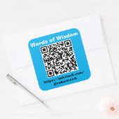 Sheet of six 3 inch, square stickers. スクエアシール (封筒)