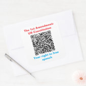 Sheet of six 3 inch Stickers スクエアシール (封筒)