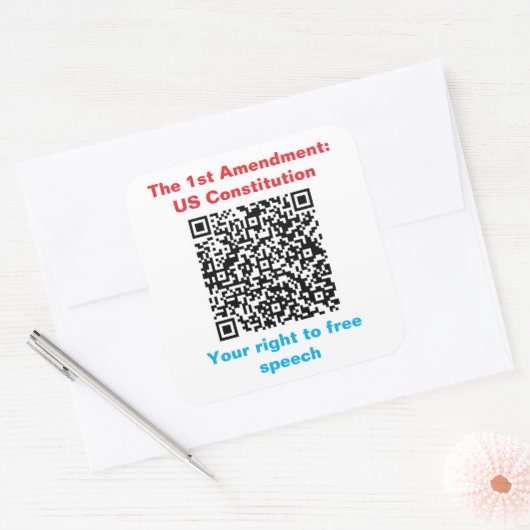 Sheet of six 3 inch Stickers スクエアシール (封筒)