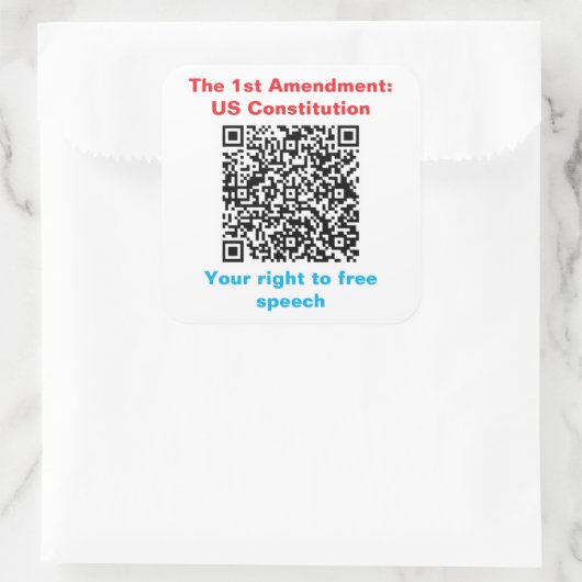 Sheet of six 3 inch Stickers スクエアシール (バッグ)