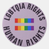 Sheet Of Stickers – すべてのLgbtqiaの平等 ラウンドシール (正面)