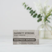 Sheetrock Services カスタム請負業者ブランディング 名刺 (スタンド正面)