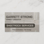 Sheetrock Services カスタム請負業者ブランディング 名刺 (正面)