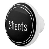 Sheets Black and White Text Template セラミックノブ (右)