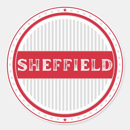 Sheffield City Pride Emblem – English Identity ラウンドシール (正面)