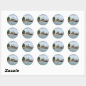 Sheffield Island Light house, Connecticut Stickers ラウンドシール (シート)