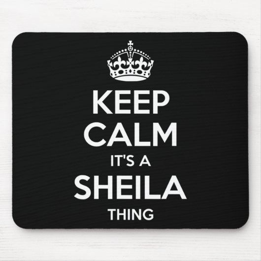 Sheila キープ カーム 名前入り 誕生日 楽しい マウスパッド (正面)