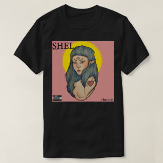 "Shel -慢性の"黒いティー Tシャツ