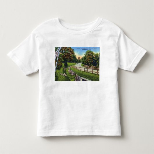 Shelburneの頂上に近づくモホーク族の人の道 トドラーTシャツ (正面)