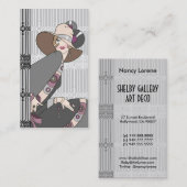 Shelbyの灰色の30年代の女性は上がり、 名刺 (正面/裏面)