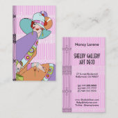 Shelbyの薄紫およびラベンダーの30年代の女性 名刺 (正面/裏面)