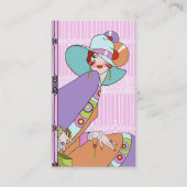 Shelbyの薄紫およびラベンダーの30年代の女性 名刺 (正面)