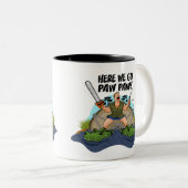 Shelby泥地の人-ここに私達は足足の行きます ツートーンマグカップ (正面右)
