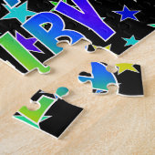 "SHELBY"名、おもしろい"ハッピーバースデー" ジグソーパズル (側面)