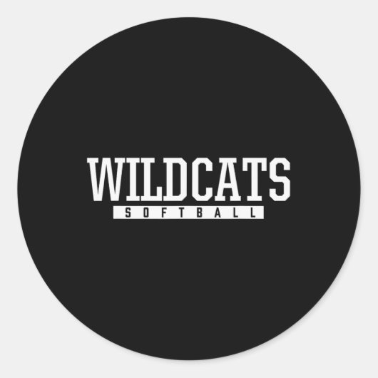Shelby County Wildcats Softll Hs  ラウンドシール (正面)