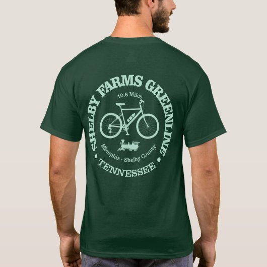 Shelby Farms Greenline (サイクリング) Tシャツ (裏面)