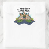 Shelby The Swamp Man - Here We Go Paw Paw スクエアシール (バッグ)
