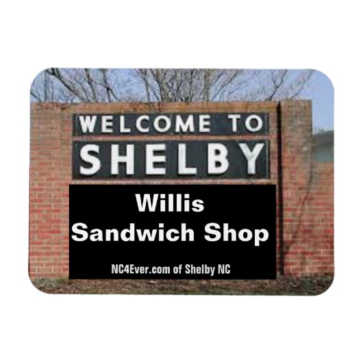 SHELBY Willisサンドイッチショップフレキシブルへようこそ マグネット (横)