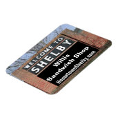 SHELBY Willis Sandwich Shop Flexible Maへようこそ マグネット (左側)