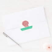 Shell新郎新婦の名前結婚式用シール ラウンドシール (封筒)