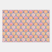 Shell and Seagrass Nautical Set of Three  ラッピングペーパーシート (正面)