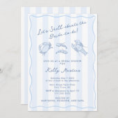 Shell-ebrate Hand-Drawn Crustacean Bridal Shower 招待状 (正面/裏面)