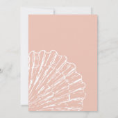 Shell-ebrating Coastal Pink Shell Girl Baby Shower 招待状 (裏面)