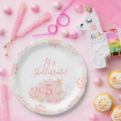 Shell Girl Birthday Party Plates ペーパープレート (パーティー)