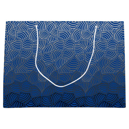 Shell pattern.04.w DBlue BGレギンス ラージペーパーバッグ (正面)