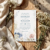 Shell Sketches Elegant Modern Chic QR Code Wedding 招待状