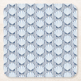 Shell Stripe Elegance! スクエアペーパーコースター