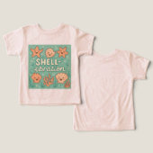 Shell Yeah – 夏おもしろいビーチTシャツ子供へ (デザイン正面&裏面)