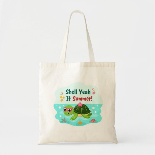 Shell Yeah 夏だね タートルトートバッグ トートバッグ (正面)