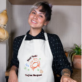 "Shell Yeah! I'm from Maryland" Crab Apron ロングエプロン
