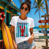 "Shell Yeah!" Nautical Red Lobster Coastal Summer Tシャツ