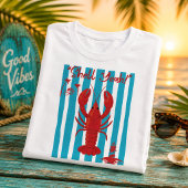 "Shell Yeah!" Nautical Red Lobster Coastal Summer Tシャツ