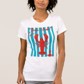 "Shell Yeah!" Nautical Red Lobster Coastal Summer Tシャツ (正面)