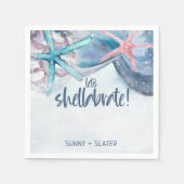 Shellabration | ビーチ スターフィッシュ シェル スタンダードカクテルナプキン (正面)