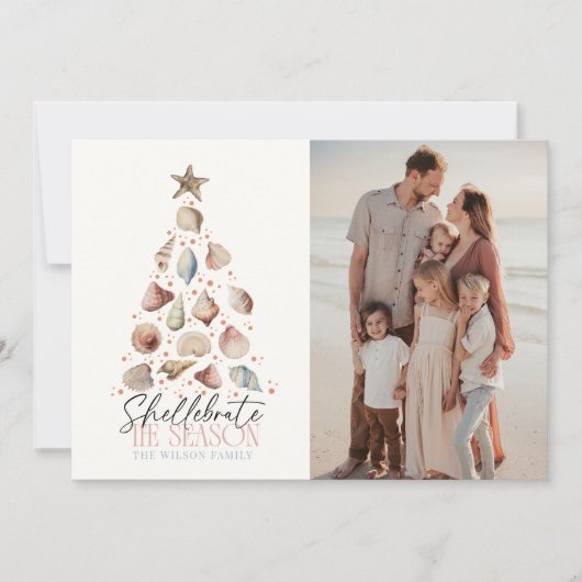 Shellebrate Seashell Christmas Tree写真 シーズンカード (正面)