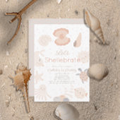 Shellebrate Seashell Lives Pink 1st誕生日 招待状